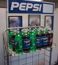 soda metal wire merchandiser beverage rolling sports bottle grocery fixture pepsi
