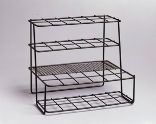 custom wire grid shelf display metal tier