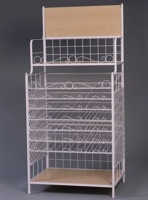 wire point of purchase custom shelving unit display scroll