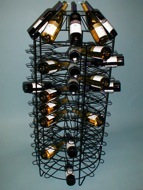 Wire wine display rack retail point of purchase custom