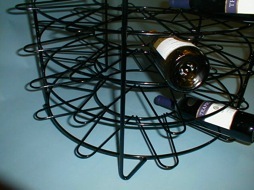 circular wine bottle holder custom metal wire